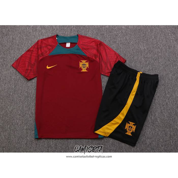 Chandal del Portugal 2022-2023 Manga Corta Rojo - Pantalon Corto